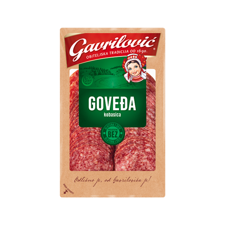 Gavrilović Beef salami sliced | Goveđa kobasica rezana 80g