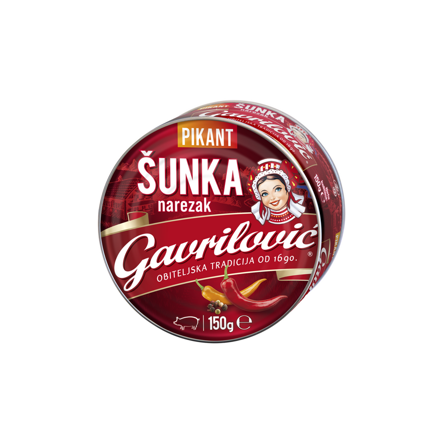 Gavrilović Ham luncheon spicy | Šunka narezak pikant 150g - Magaza Online