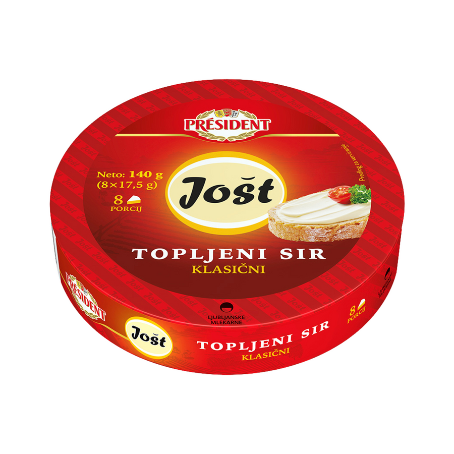 Président Jošt Cheese triangles classic | Jošt topljeni sir klasični 140g - Magaza Online