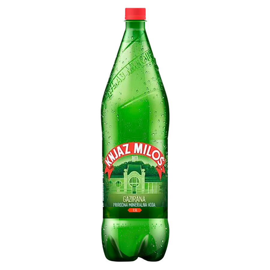Knjaz Miloš Mineral carbonated water | Mineralna gazirana voda 1.5l - Magaza Online