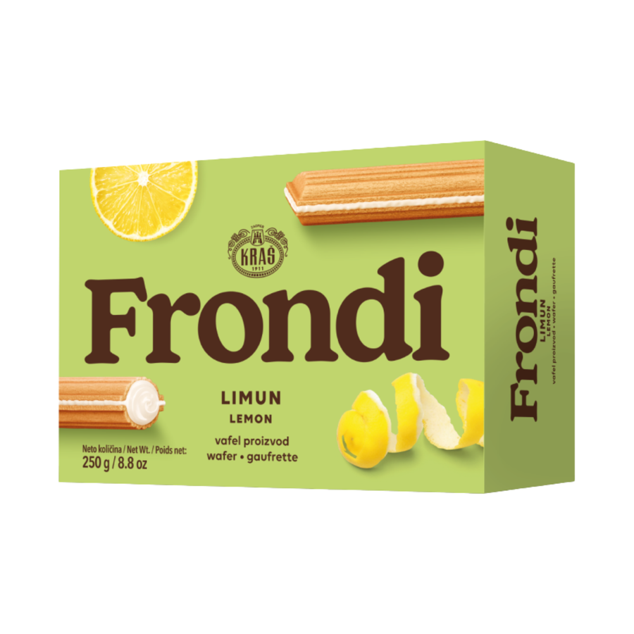 Kraš Frondi lemon wafer | Frondi vafel limun 250g