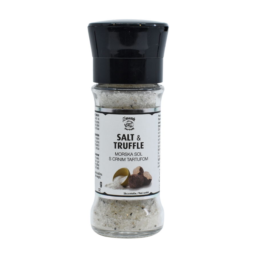Zigante tartufi Salt & truffle grinder | Morska sol s crnim tartufom mlin 80g - Magaza Online