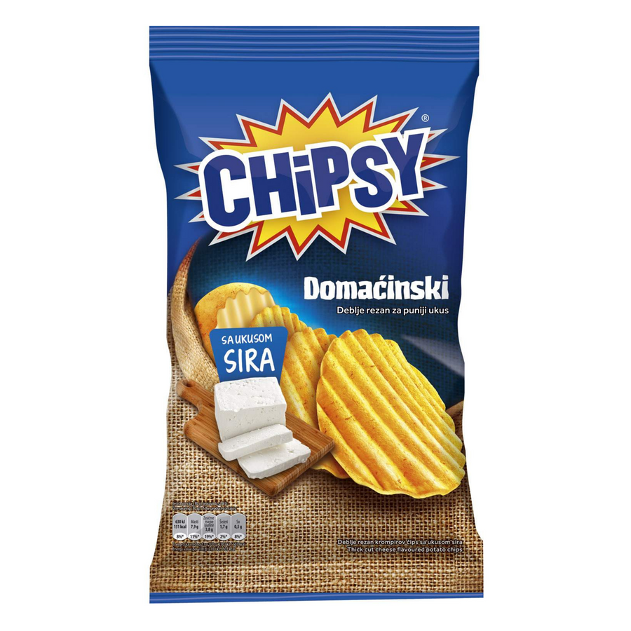 Marbo Chipsy Homely cheese potato crisps | Domaćinski čips sa ukusom sira 160g - Magaza Online