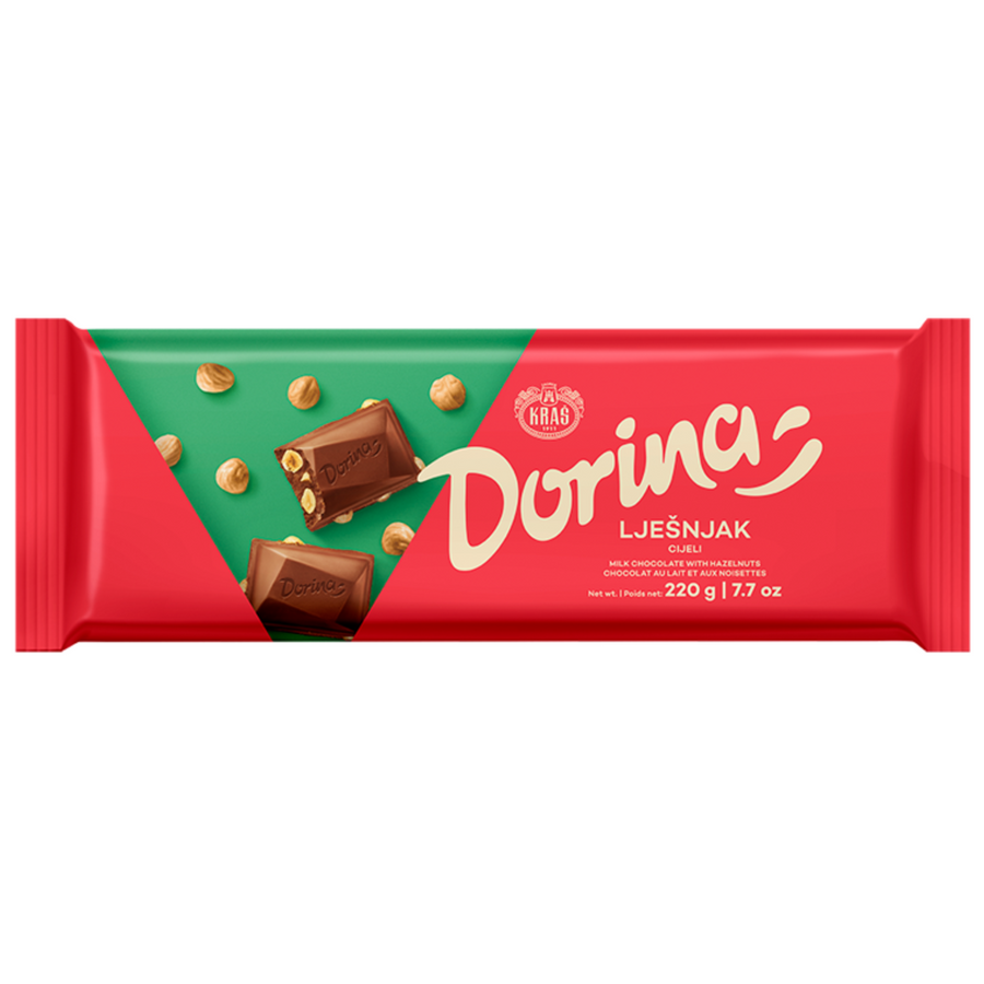 Kraš Dorina milk chocolate with whole hazelnuts | Dorina cijeli lješnjak 220g - Magaza Online