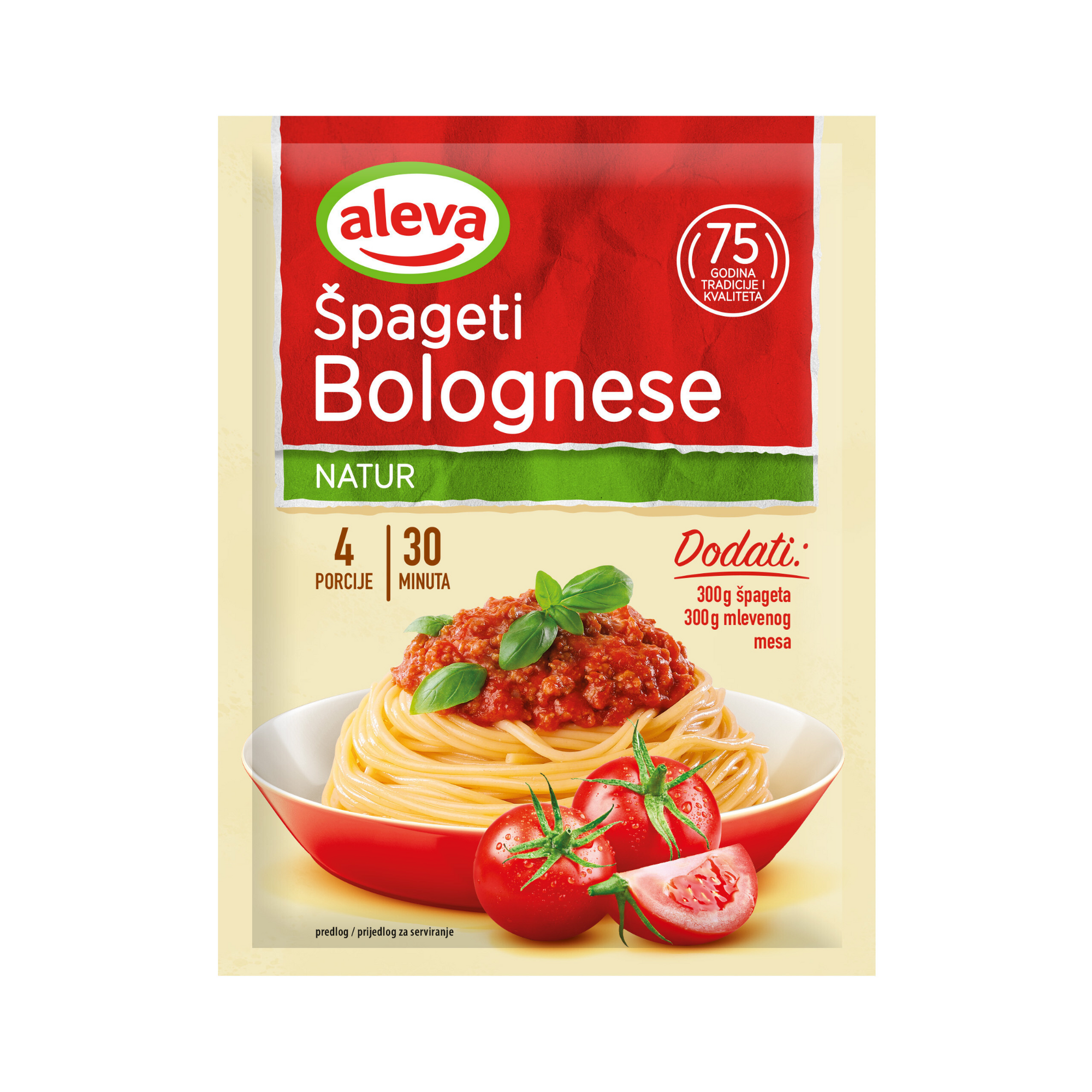 Aleva Spaghetti Bolognese seasoning | Špageti Bolognese začin 52g - Magaza Online