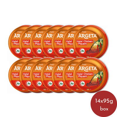 Argeta Chicken piquant pâté Halal | Kokošja pikant pašteta Halal 14x95g