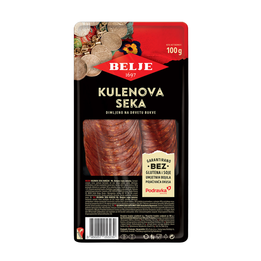 Belje Kulen style salami sliced | Kulenova seka rezana 100g