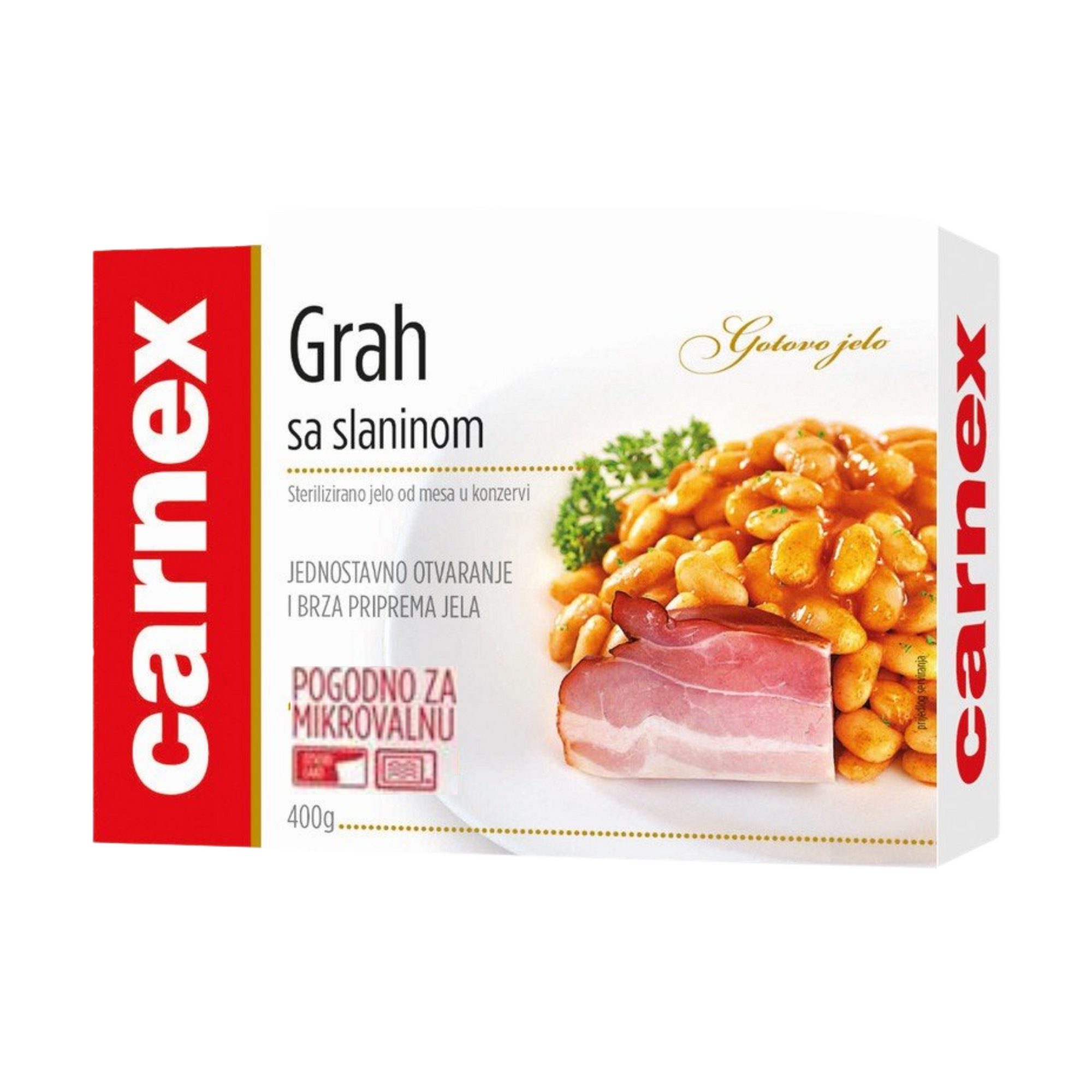 Carnex Bean stew with bacon | Grah sa slaninom 400g - Magaza Online