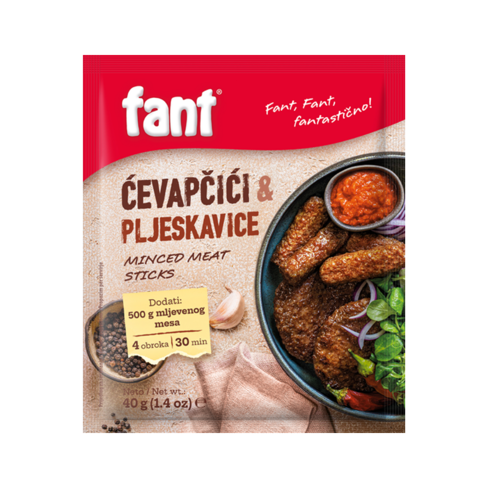 Fant Traditional BBQ seasoning | Ćevapčići & pljeskavice začin 40g - Magaza Online