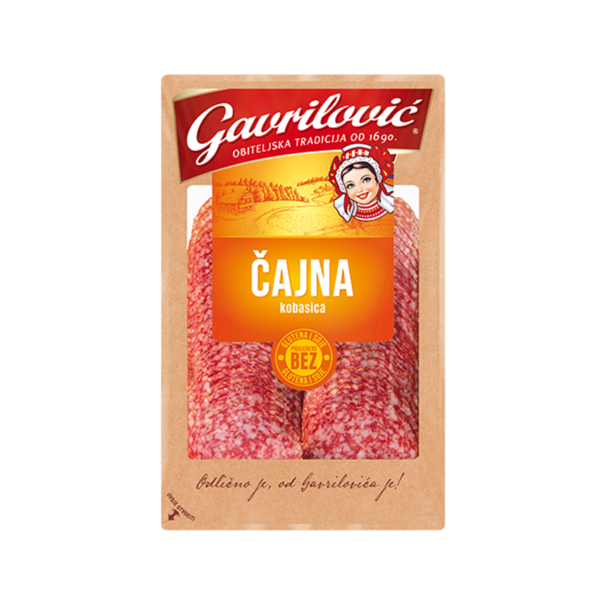 Gavrilović Cajna salami sliced | Cajna kobasica rezana 80g