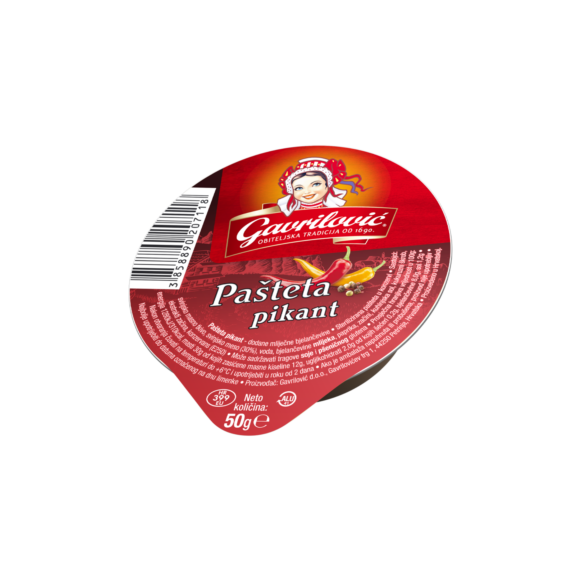 Gavrilović Spicy pâté | Pašteta pikant 50g - Magaza Online