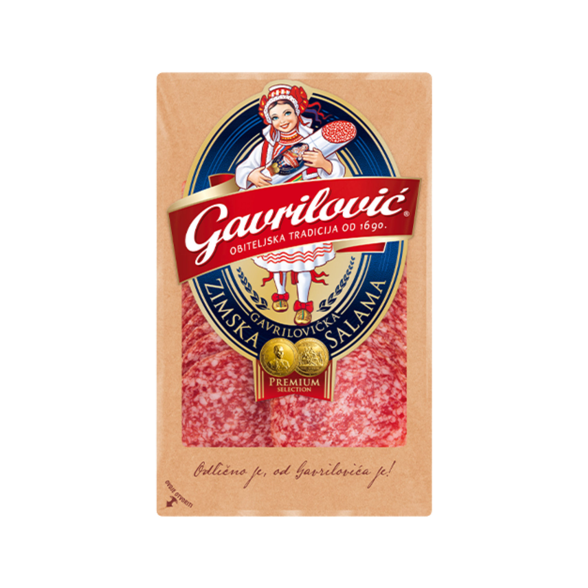 Gavrilović Winter salami sliced | Zimska kobasica rezana 80g