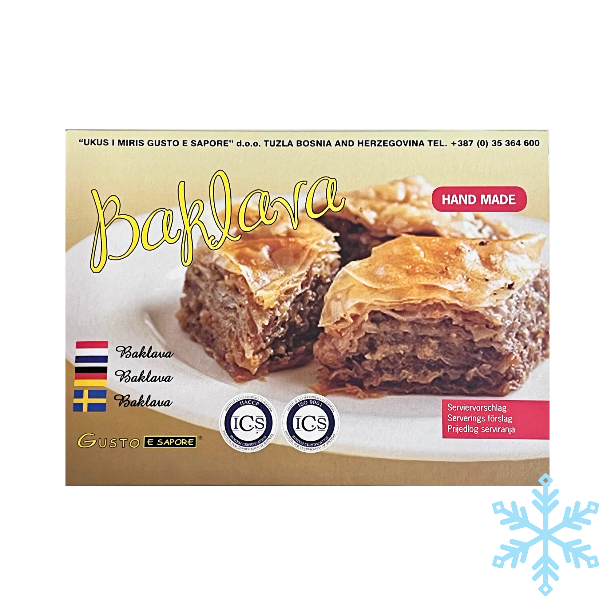 Gusto e Sapore Baklava with walnuts | Baklava sa orasima 400g - Magaza Online