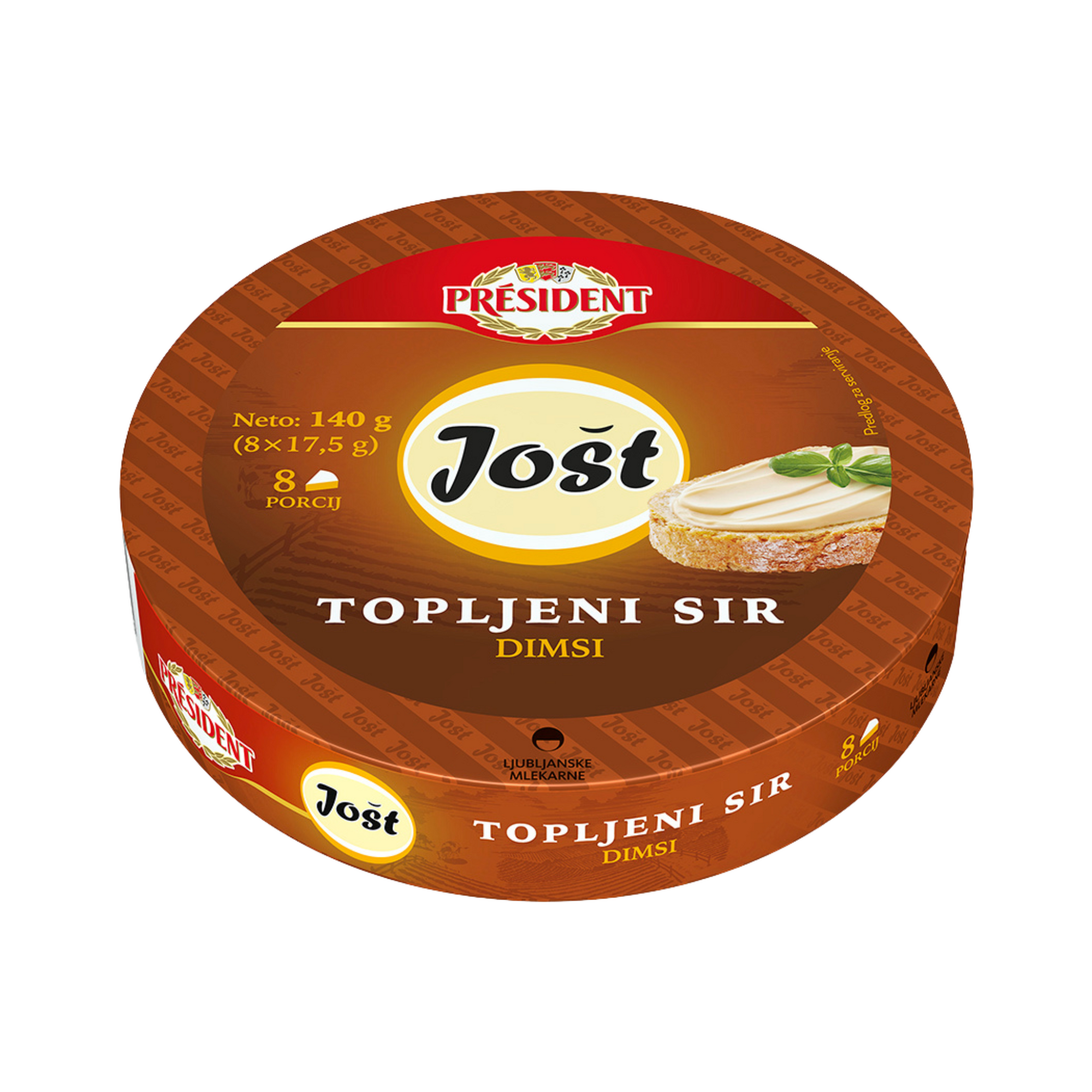 Président Jošt Smoked cheese triangles | Jošt topljeni sir dimsi 140g - Magaza Online