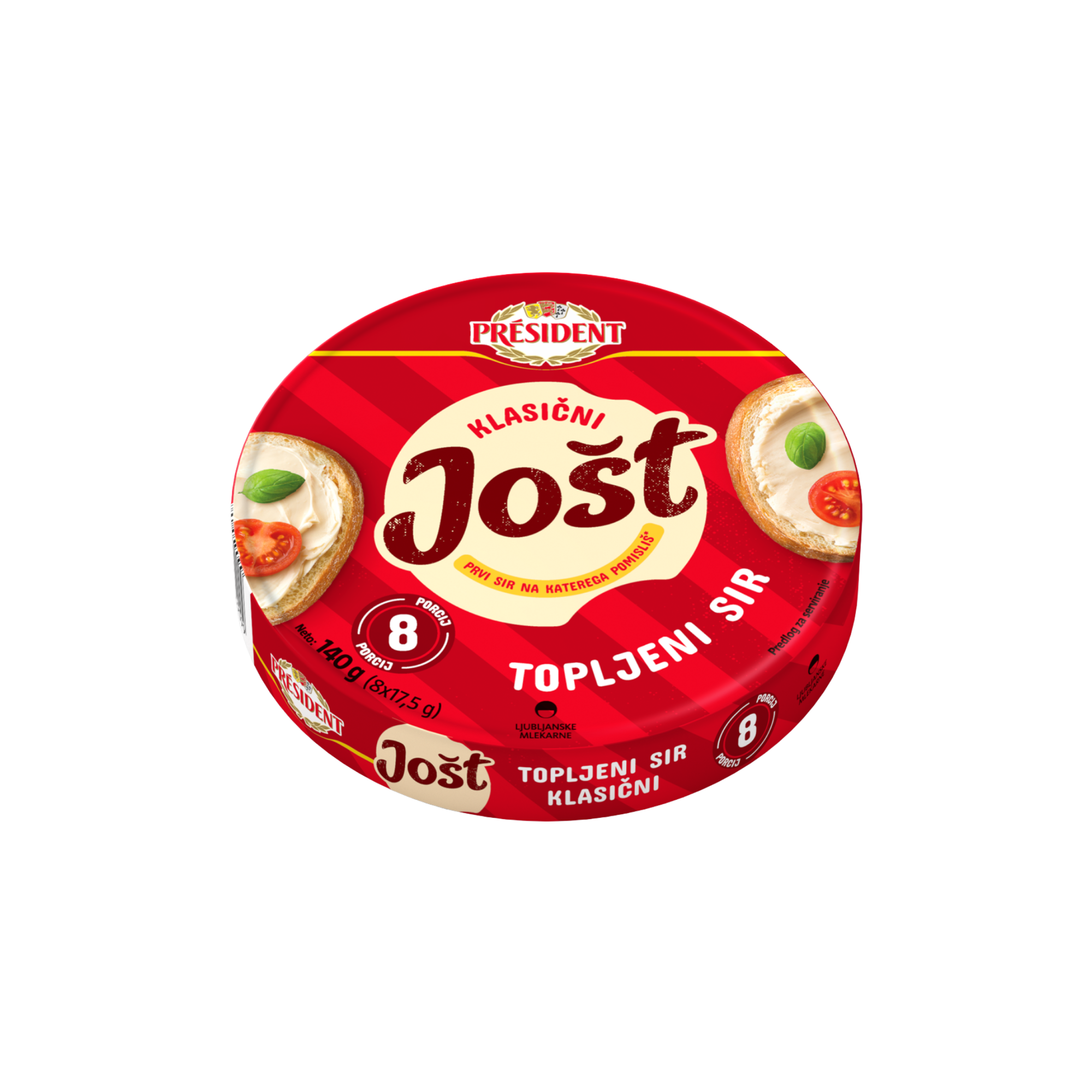 Président Jošt Cheese triangles classic | Jošt topljeni sir klasični 140g
