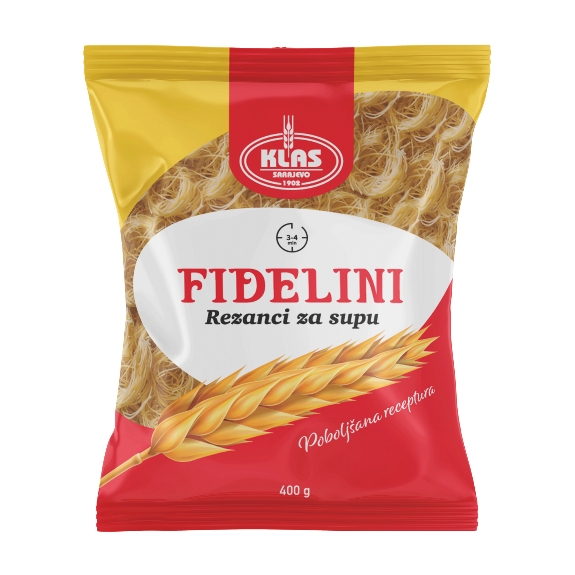 Klas Fidelini soup noodles | Fidelini rezanci 400g - Magaza Online