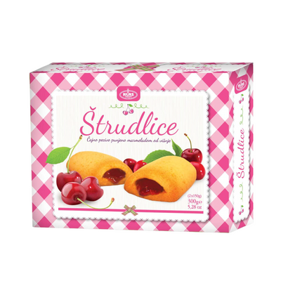 Klas Sour cherry rolls | Štrudlice višnja 300g