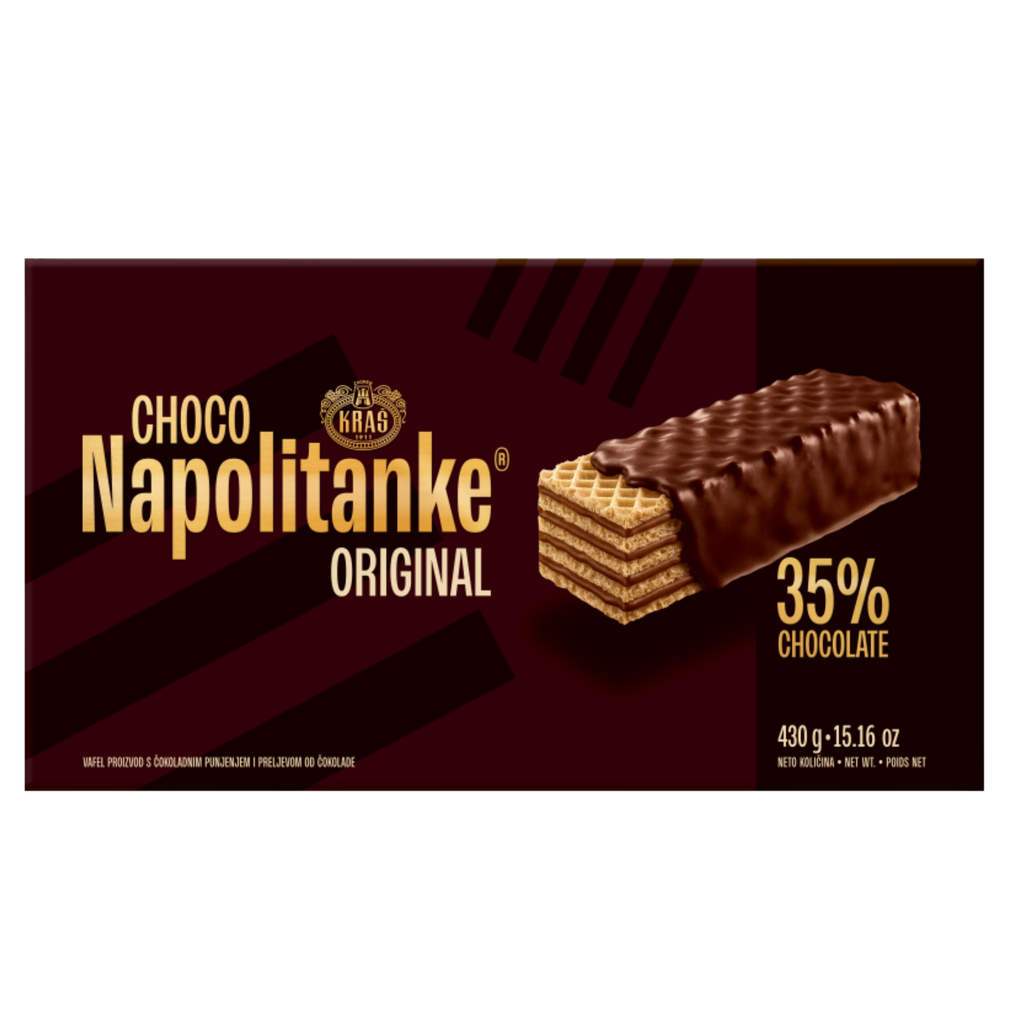 Kraš Chocolate covered wafers | Napolitanke prelivene čokoladom 430g