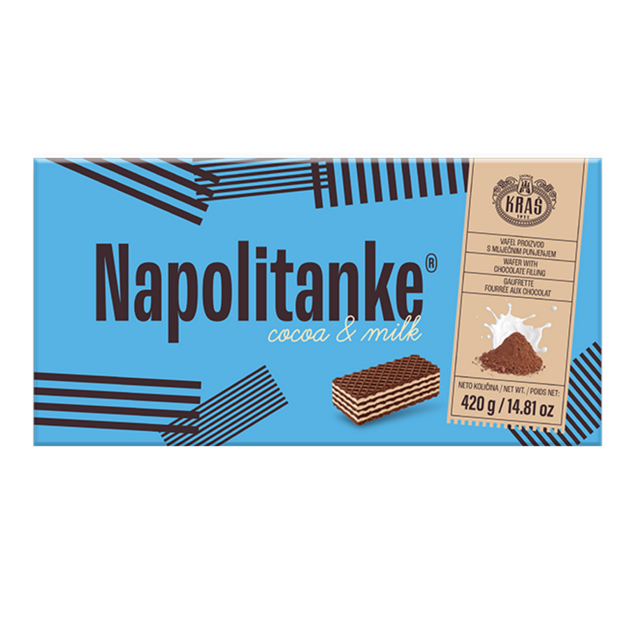 Kraš Cocoa & milk wafers | Napolitanke sa mliječnim punjenjem 420g - Magaza Online