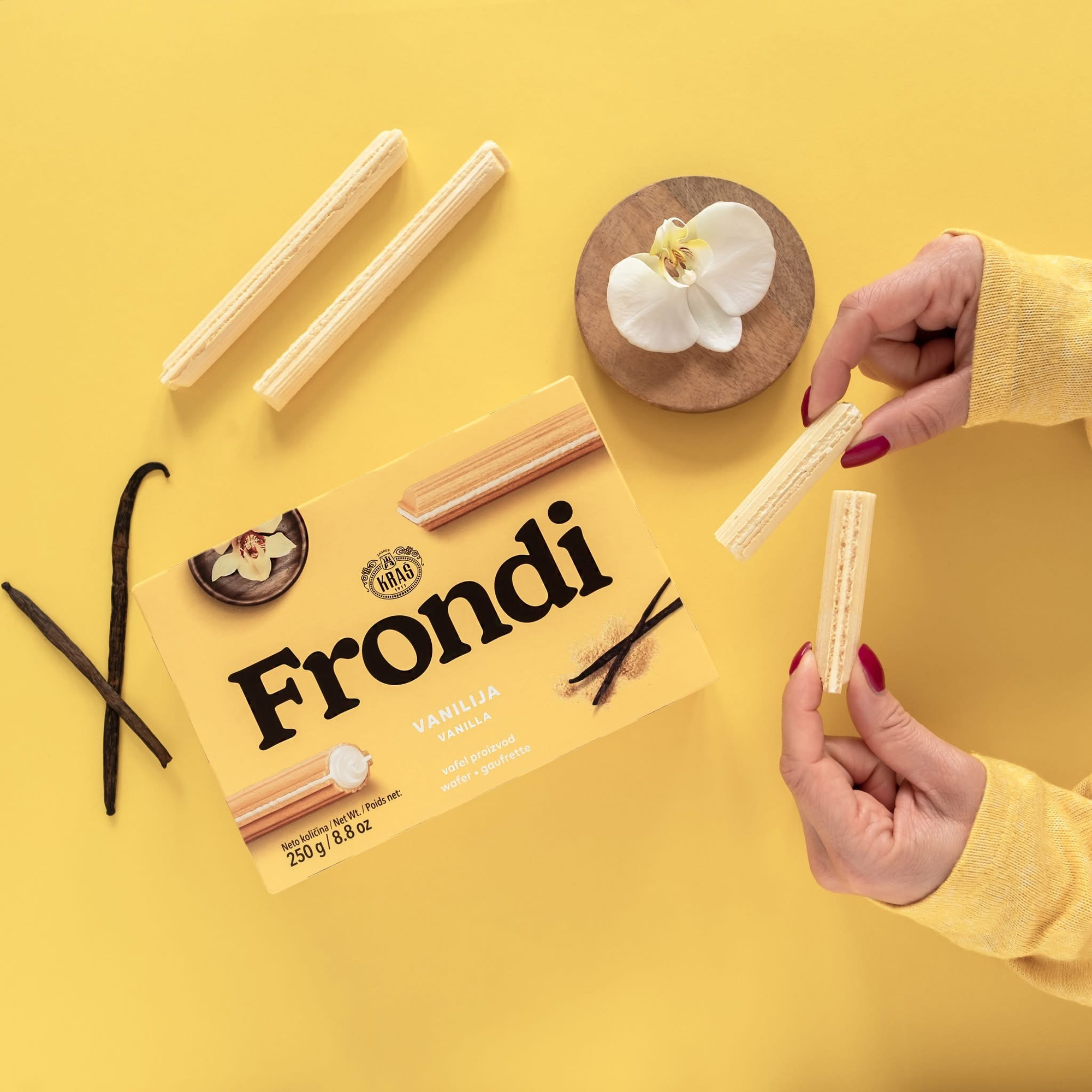 Kraš Frondi vanilla wafer | Frondi vafel vanilija 250g