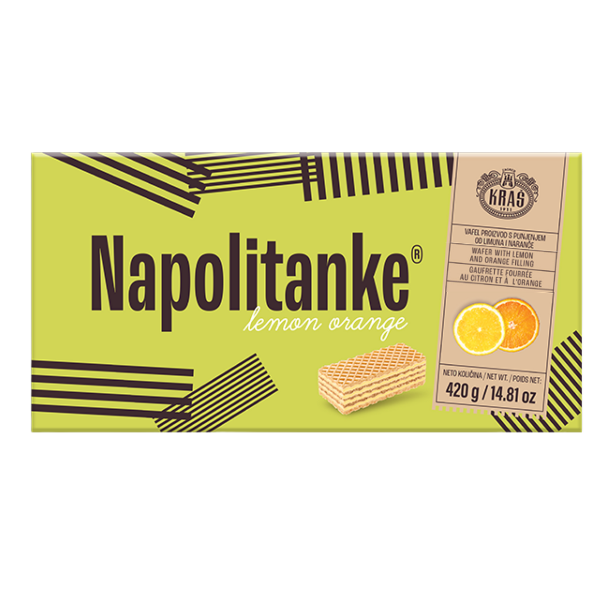 Kraš Lemon & orange wafers | Napolitanke sa citrus kremom 420g