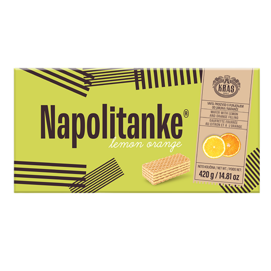 Kraš Lemon & orange wafers | Napolitanke sa citrus kremom 420g - Magaza Online