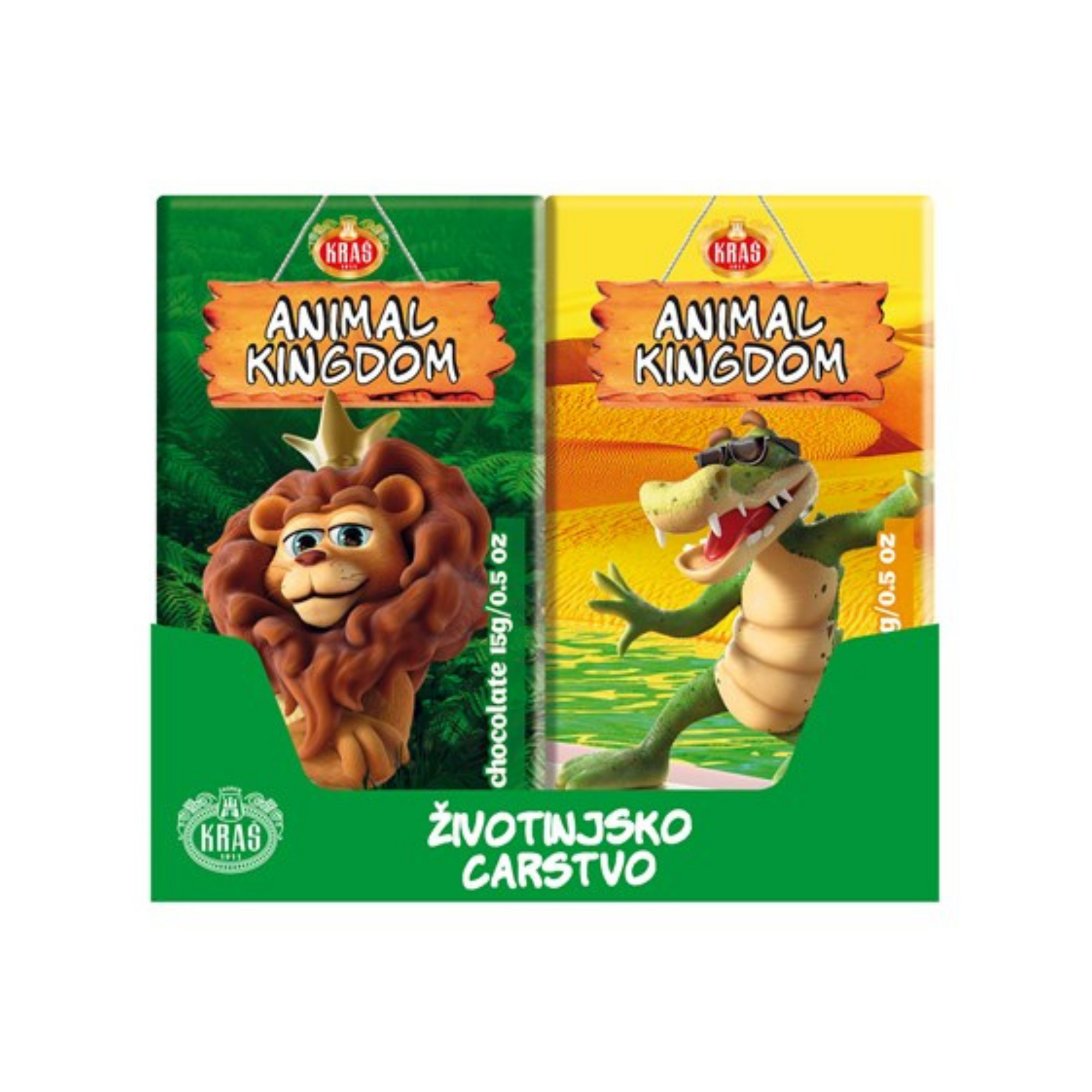 Kraš Animal Kingdom milk chocolate | Životinjsko carstvo mliječna čokolada 40x15g