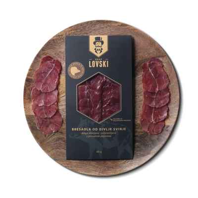 Grof Lovski Wild boar bresaola sliced | Bresaola od divlje svinje rezana 60g