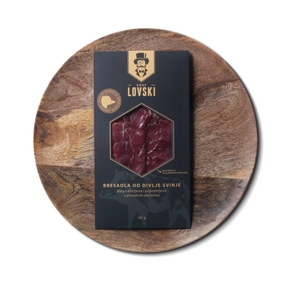 Grof Lovski Wild boar bresaola sliced | Bresaola od divlje svinje rezana 60g