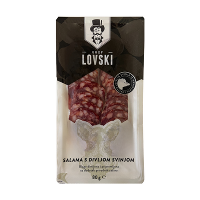 Grof Lovski Salami with wild boar meat sliced | Salama s divljom svinjom rezana 80g