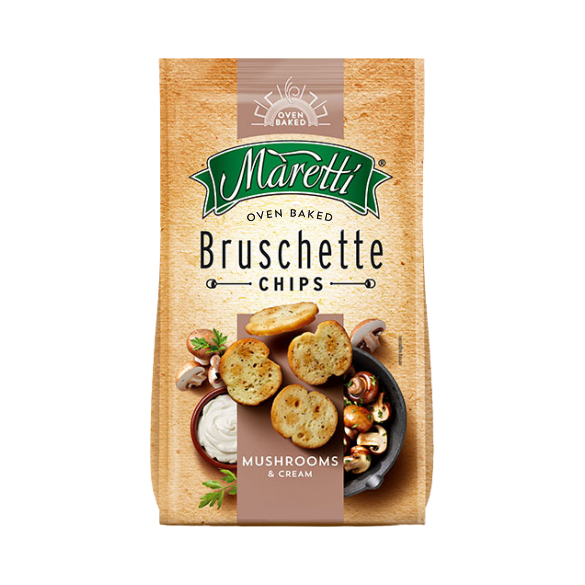 Maretti Bruschette chips Mushrooms & cream | Bruskete sa ukusom pečurki i pavlake 70g - Magaza Online