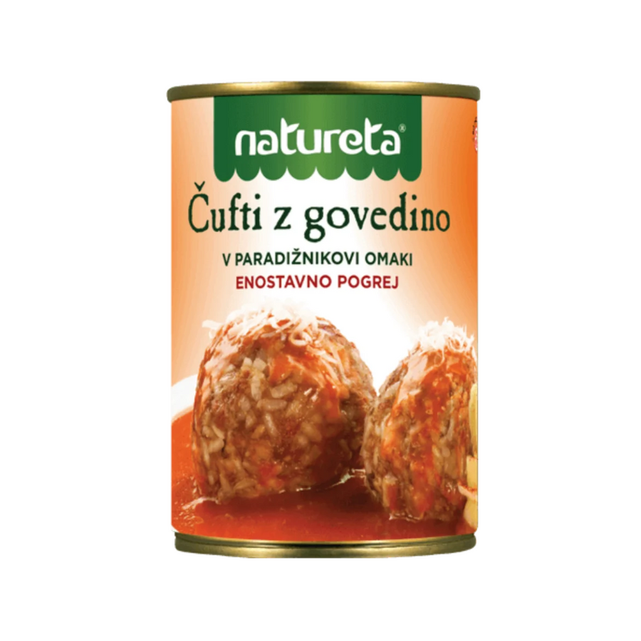 Natureta Beef meatballs in tomato sauce | Goveđe ćufte u paradajz sosu 415g - Magaza Online