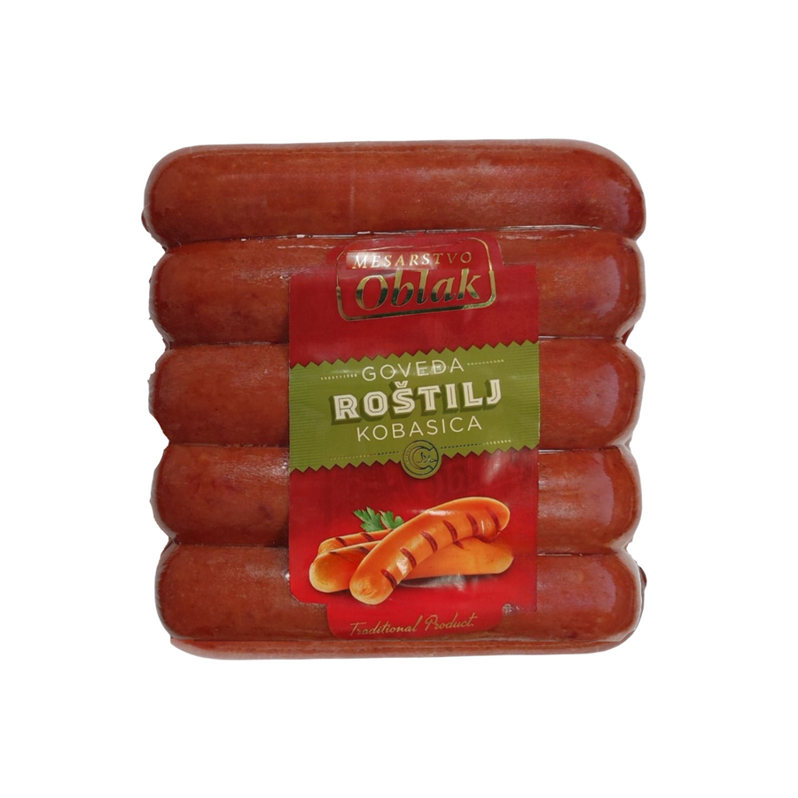 Oblak Beef BBQ sausage Halal | Goveđa roštilj kobasica Halal 500g - Magaza Online