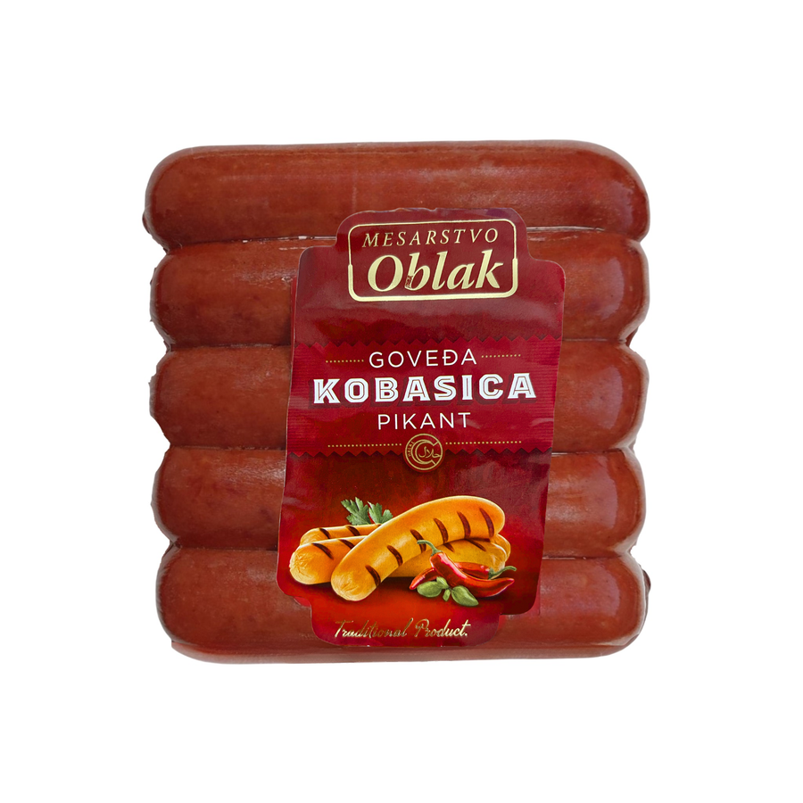 Oblak Beef sausage piquant Halal | Goveđa kobasica pikant Halal avg. 500g