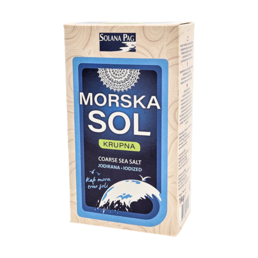 Solana Pag Coarse sea salt | Morska sol 1kg - Magaza Online