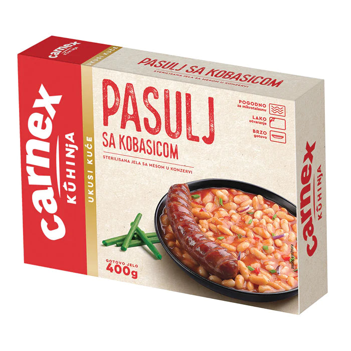 Carnex Bean stew with sausage | Grah sa kobasicom 400g