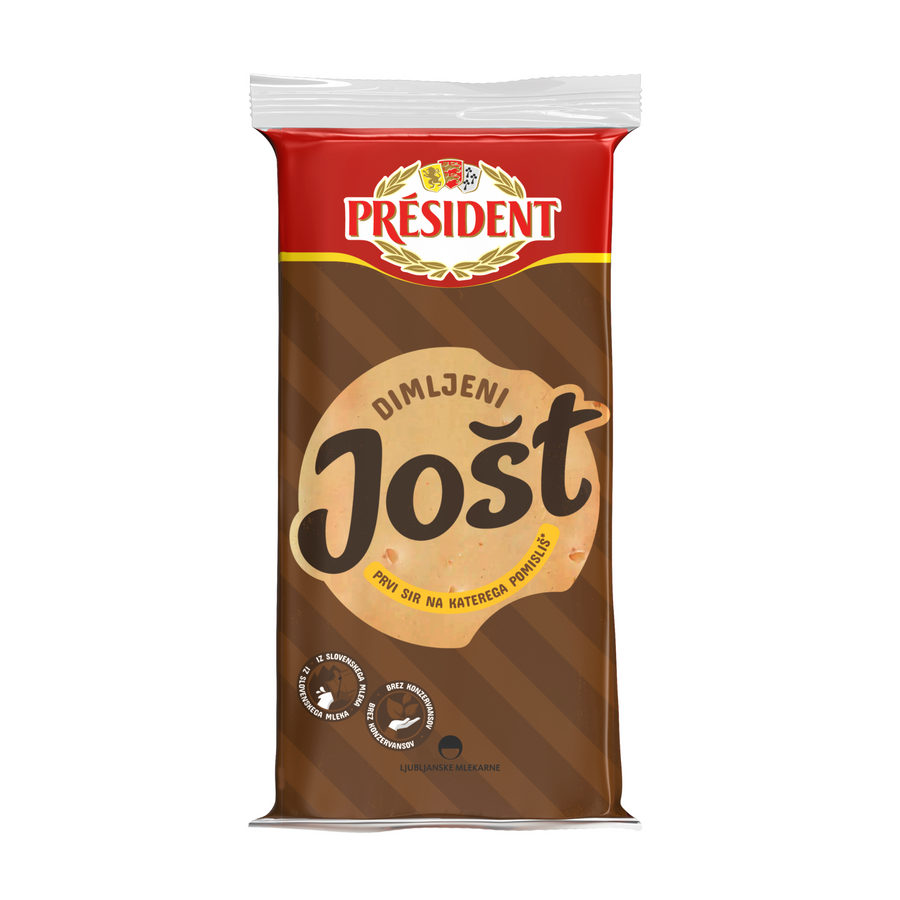 Président Jošt Smoked cheese | Jošt dimljeni sir 350g - Magaza Online