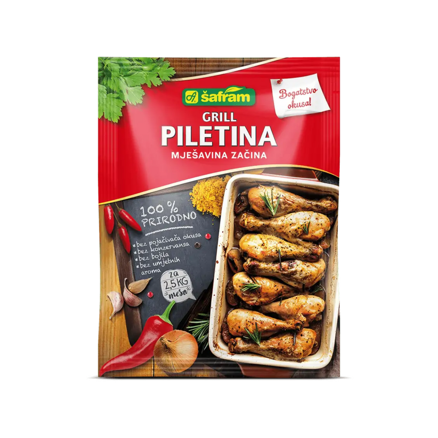 Šafram Grill Chicken spice mix | Grill Piletina mješavina začina 60g - Magaza Online