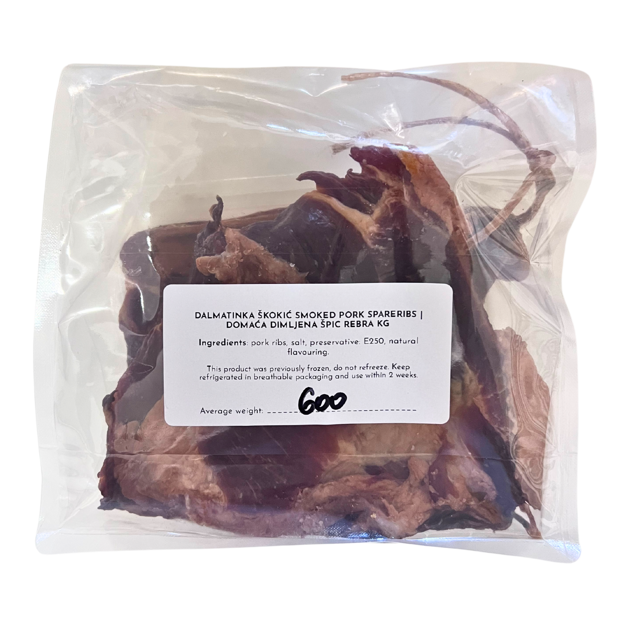 Dalmatinka Škokić Smoked pork spareribs | Domaća dimljena špic rebra kg