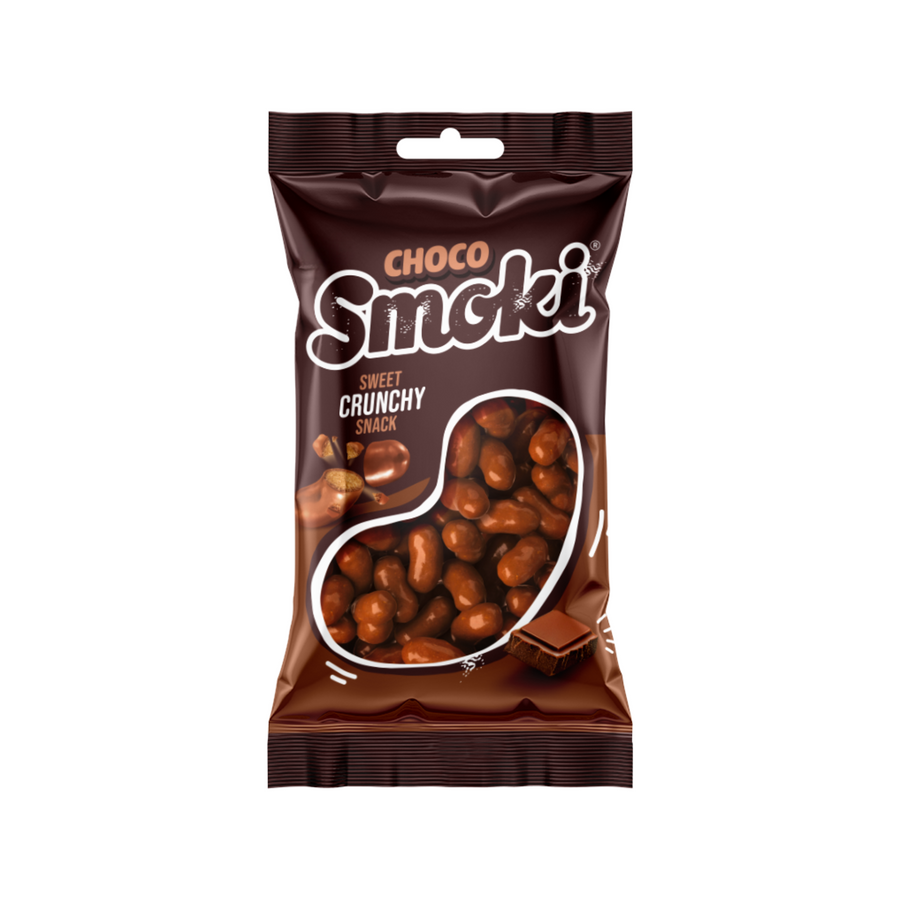 Štark Choco Smoki puffed snack with peanuts | Smoki preliven čokoladom 40g - Magaza Online