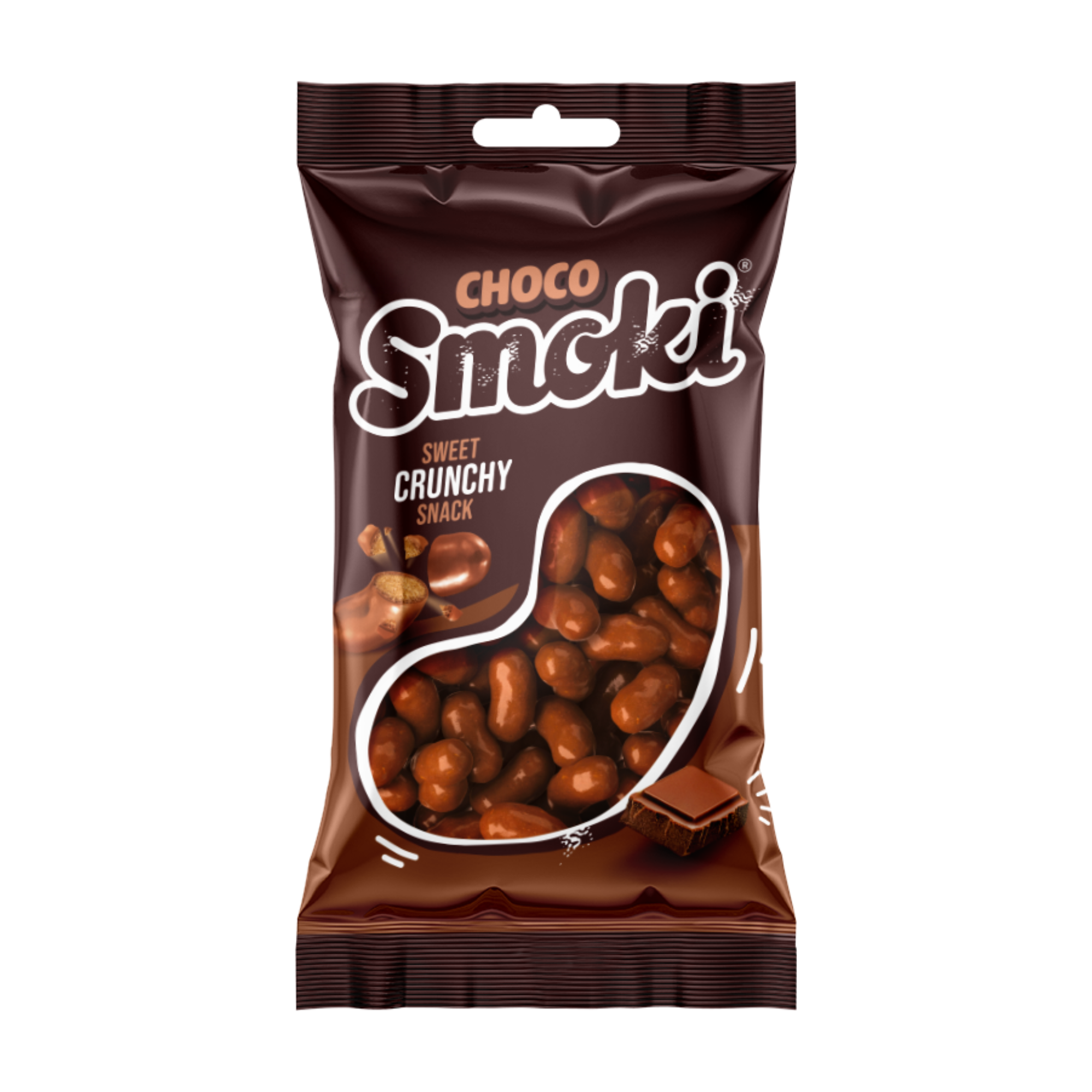 Štark Choco Smoki puffed snack with peanuts | Smoki preliven čokoladom 80g