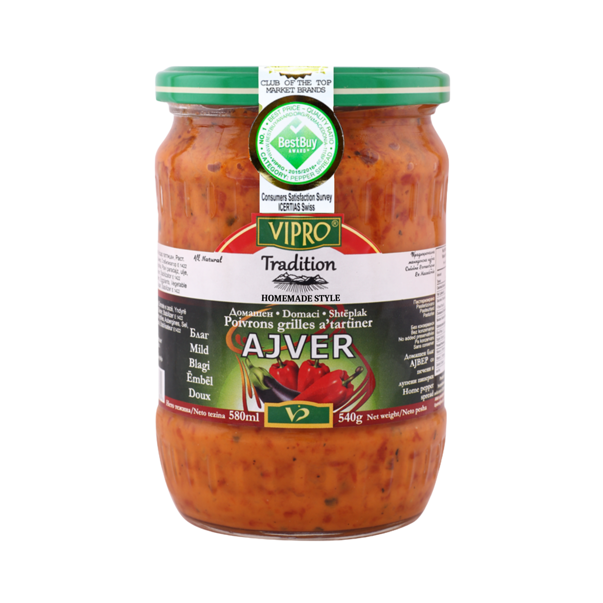 Vipro Ajvar mild | Ajvar blagi 540g