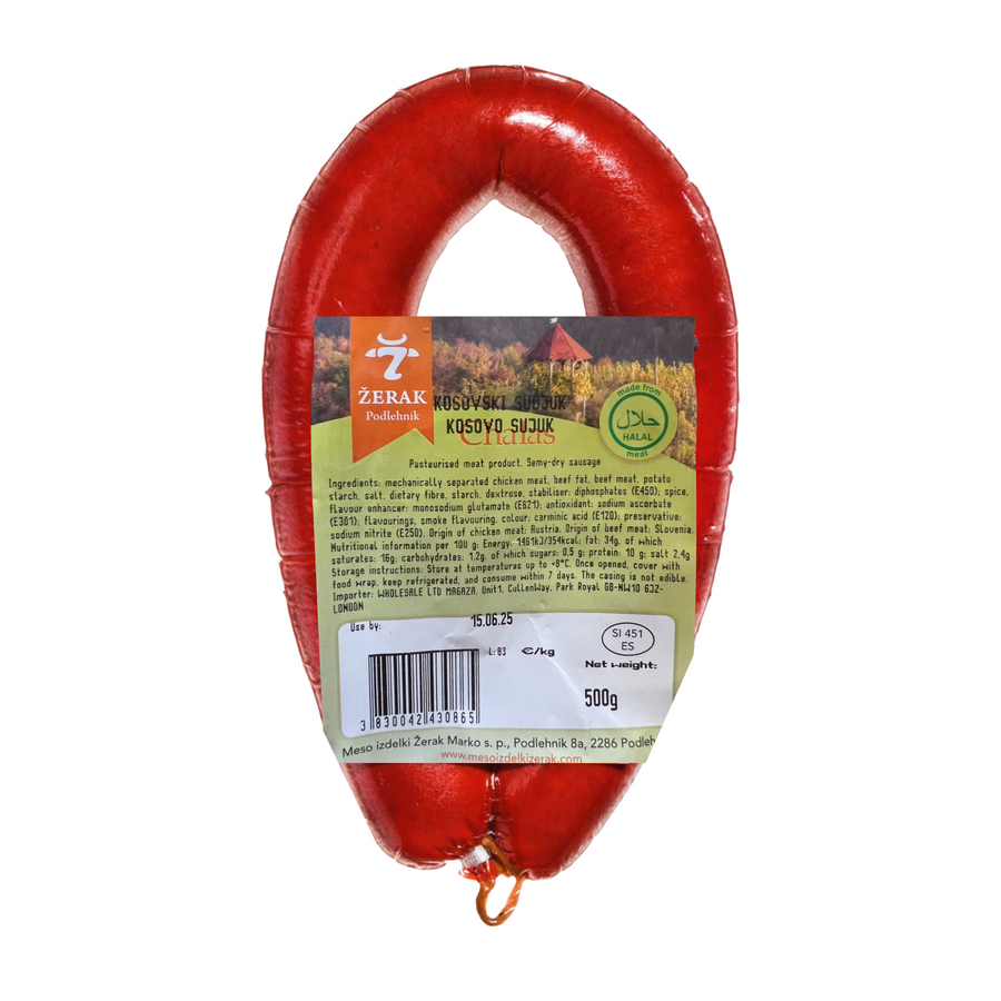 Žerak Kosovo sudzuk salami Halal | Kosovski sudžuk Halal 500g