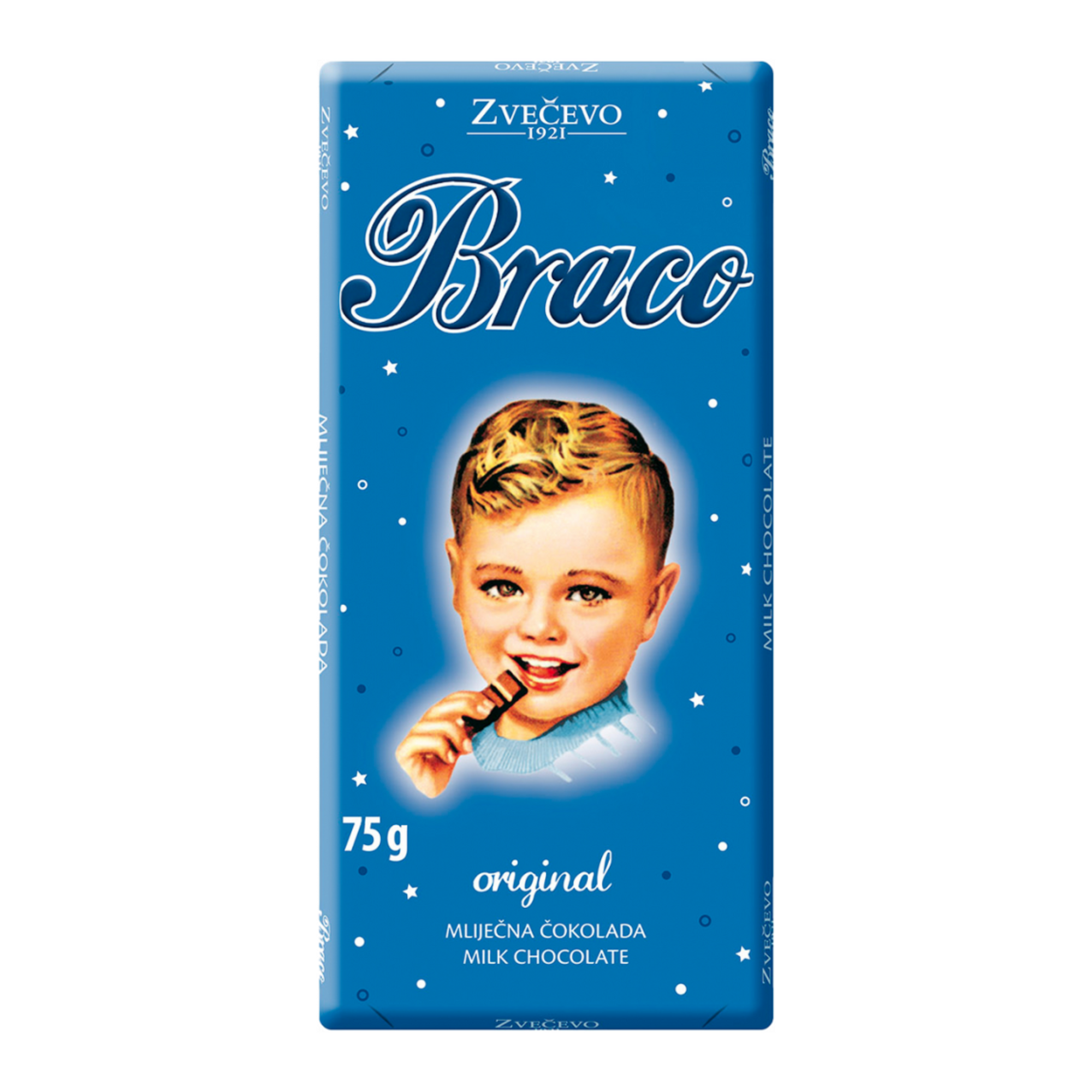 Zvečevo Milk chocolate Braco | Mliječna čokolada Braco 75g - Magaza Online
