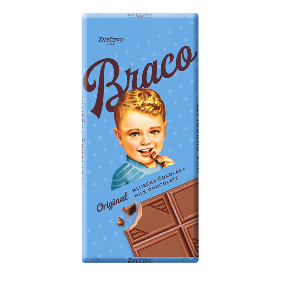 Zvečevo Milk chocolate Braco | Mliječna čokolada Braco 75g - Magaza Online