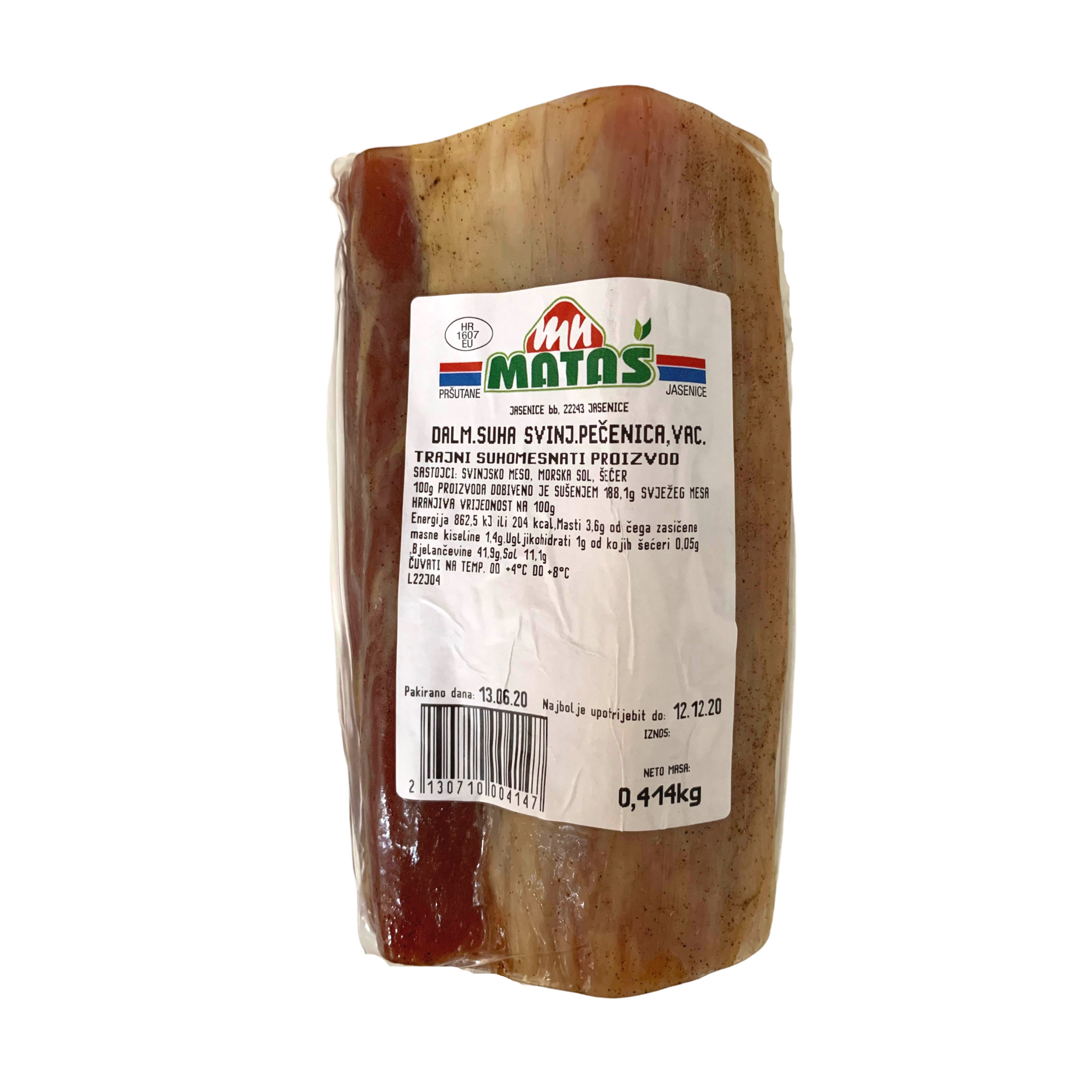 Mataš Smoked Dalmatian pork tenderloin | Dalmatinska suha svinjska pečenica kg