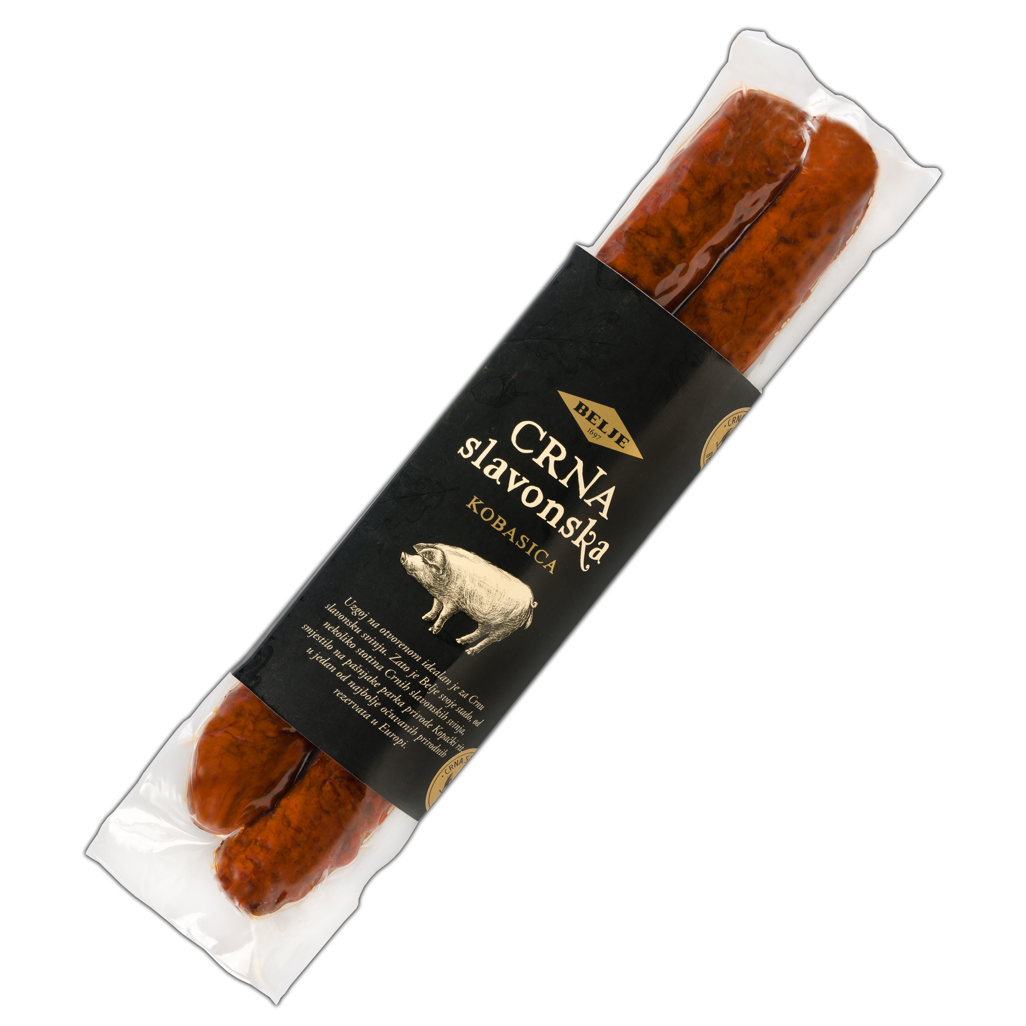 Belje Black Slavonian salami | Crna slavonska kobasica avg. 400g - Magaza Online