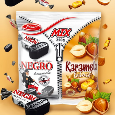 Pionir Negro & Hazelnut caramels mix | Mix Negro i lešnik karamele 250g