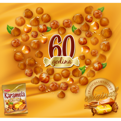 Pionir Milk & hazelnut caramels | Lešnik karamela 100g