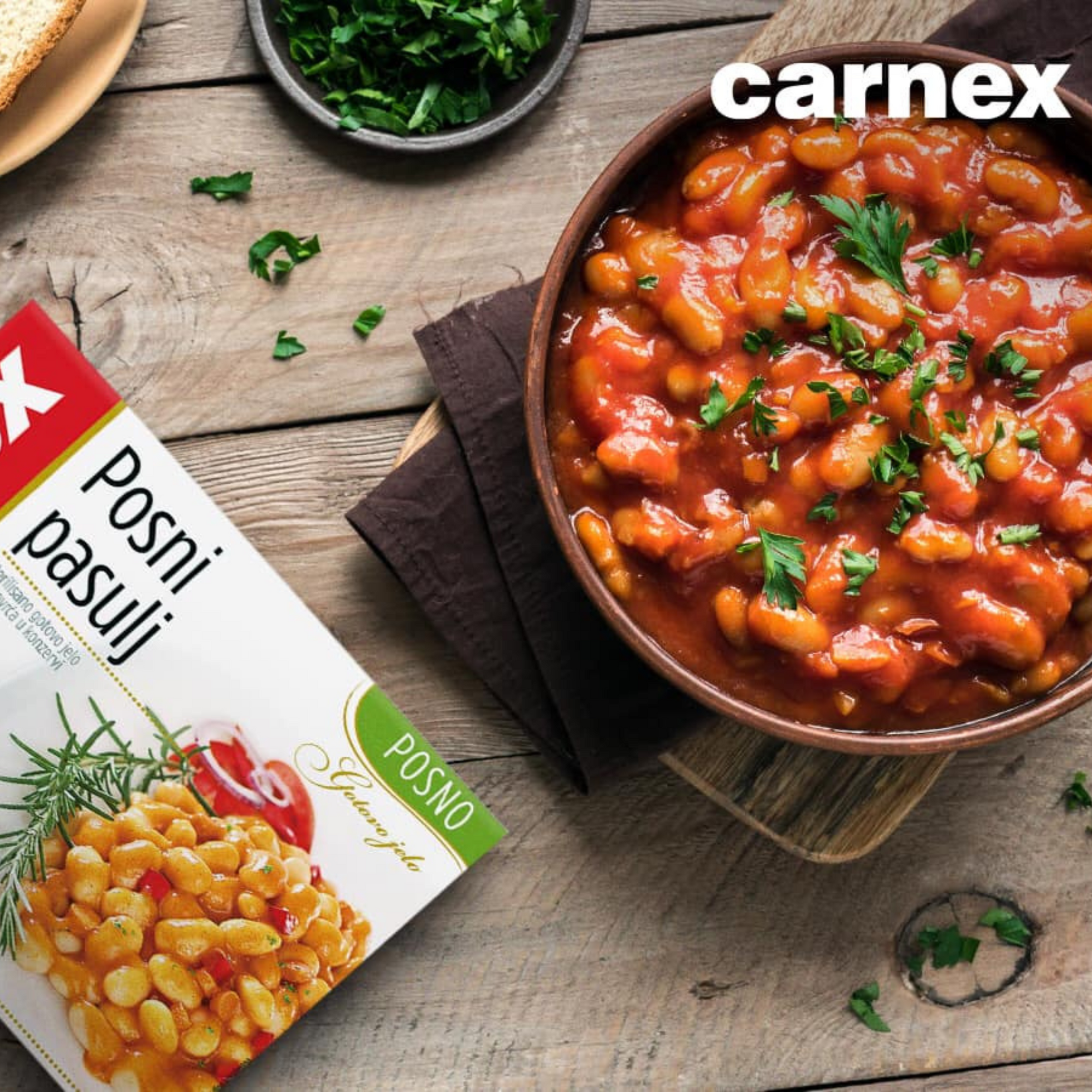 Carnex Vegan bean stew | Posni pasulj 400g - Magaza Online